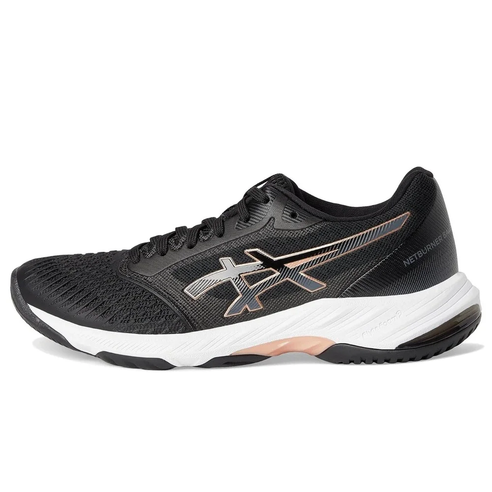 Womens Size 13 - ASICS Netburner Ballistic FF 3 Court Shoes Black/Rose Gold NEW